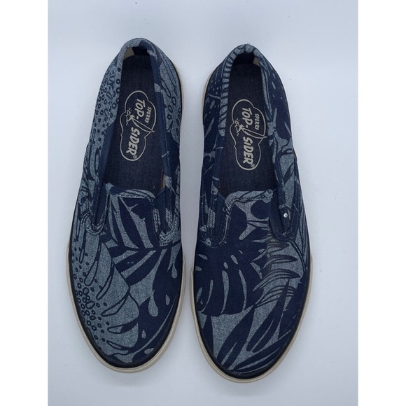 Sperry Topsider Canvas Slip-On Sneakers B14-61432 Women's Size 6 Men's Size 4.5 - Picture 4 of 8